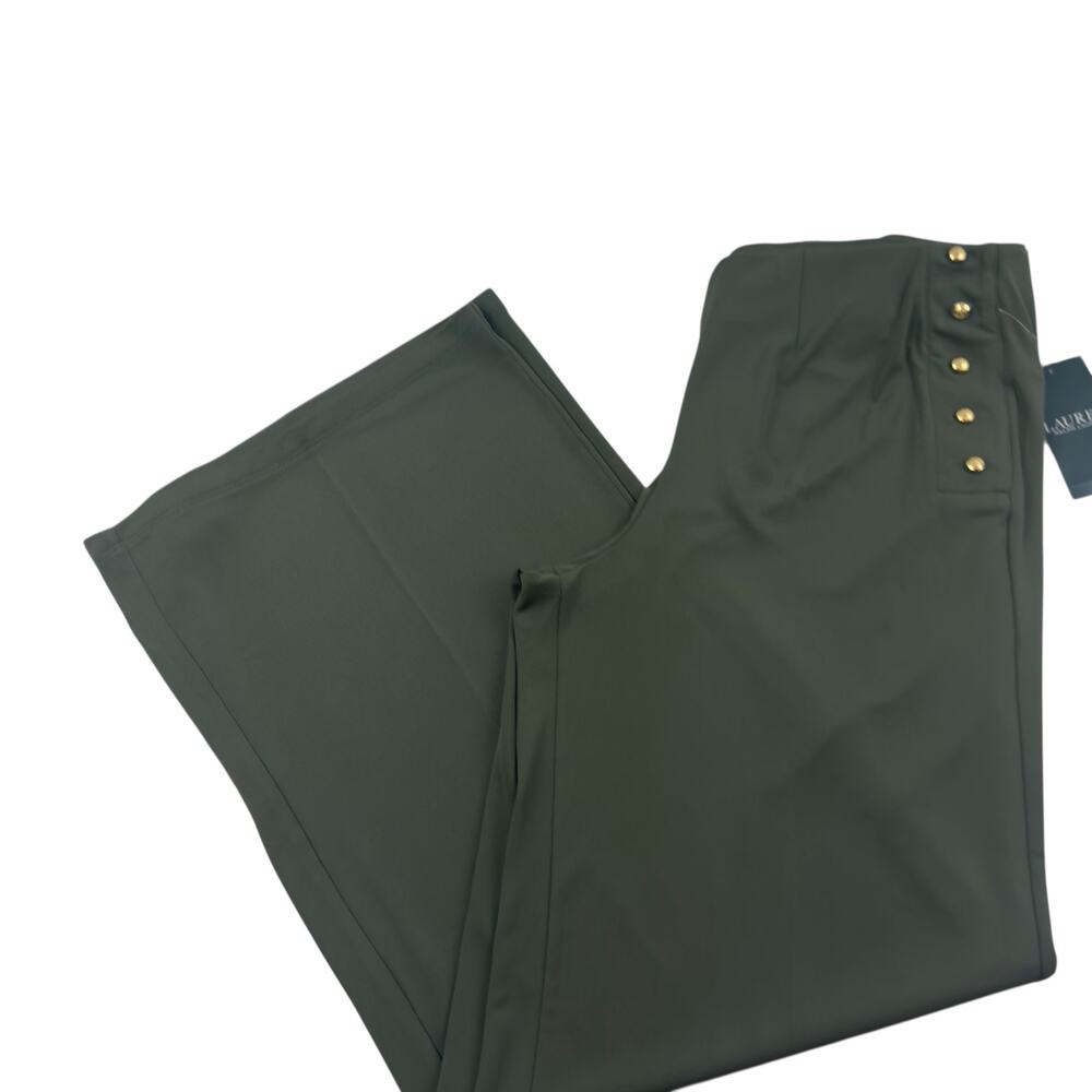 Lauren Ralph Lauren Slinky Pull On Wide Leg Dress Pants Women's Size Large